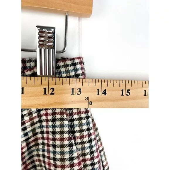 Sfizio Houndstooth Embroidered Eyelet Hem Wide Leg Pants Work Trousers 4 - Picture 13 of 16